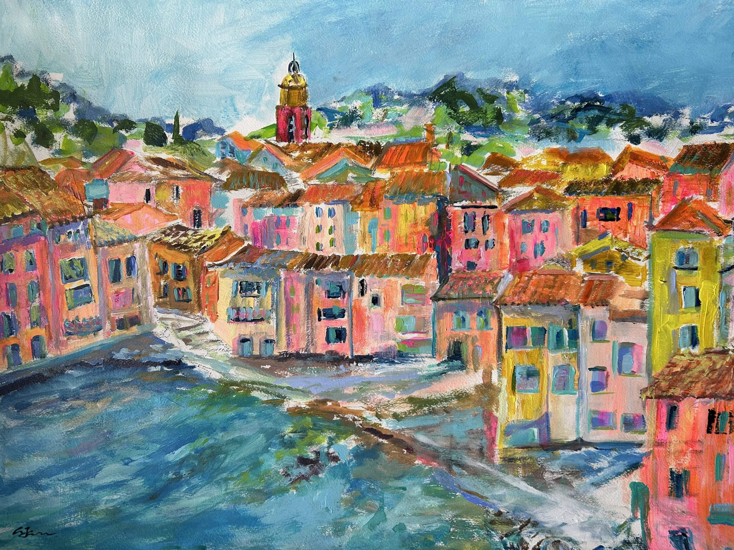 acrylic on paper St Tropez.jpeg