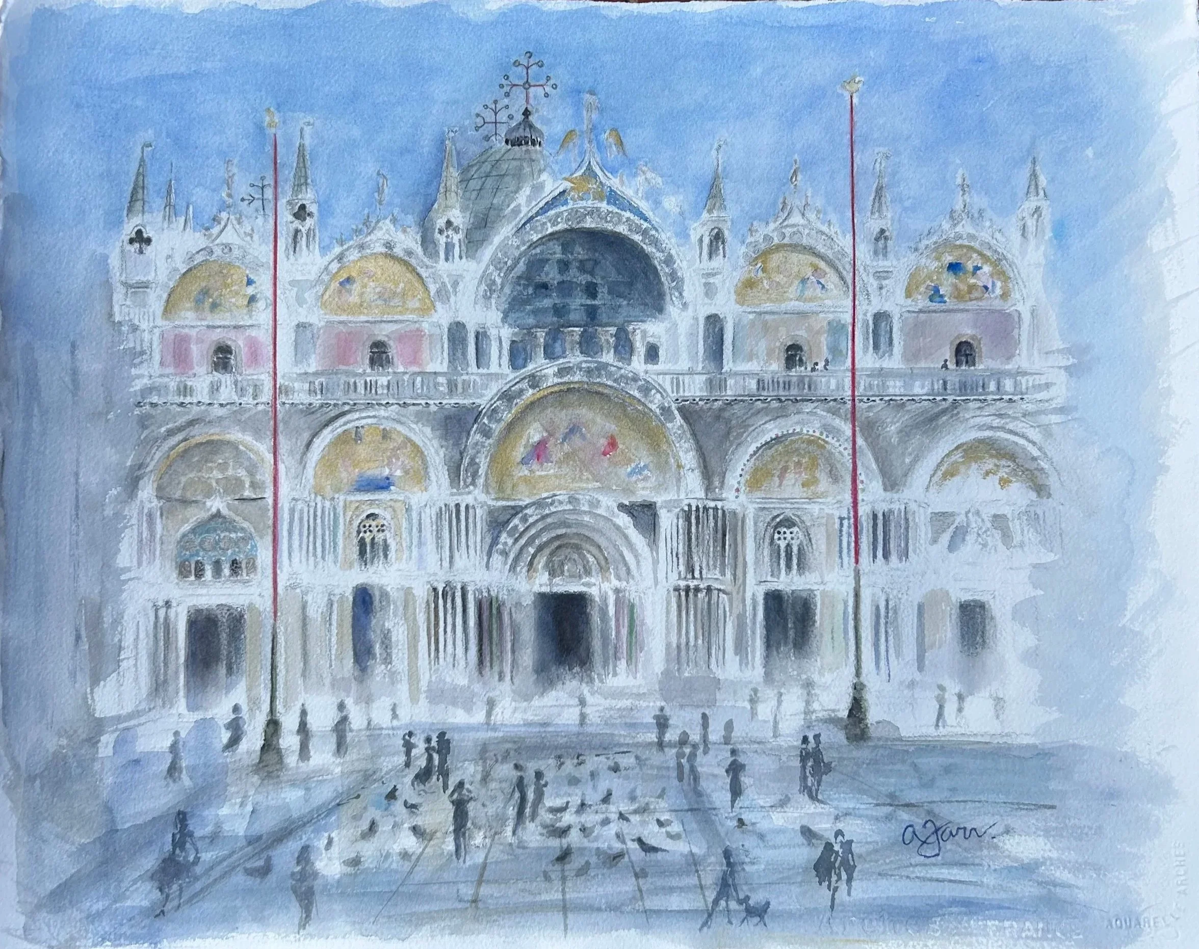 St. Mark's Basilica
watercolor on paper
16 x 20