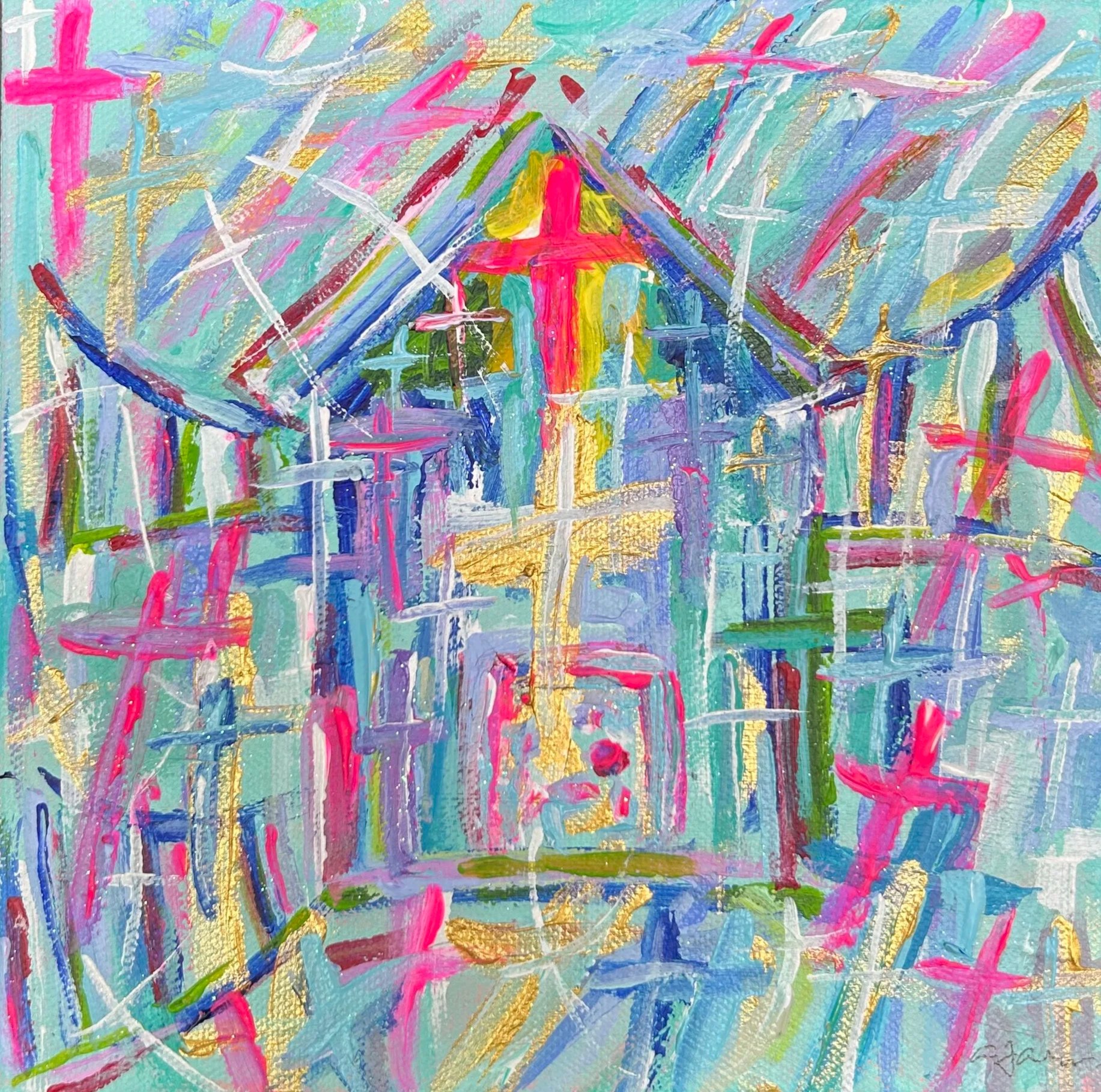 The Heaven House
8 x 8 
acrylic on canvas