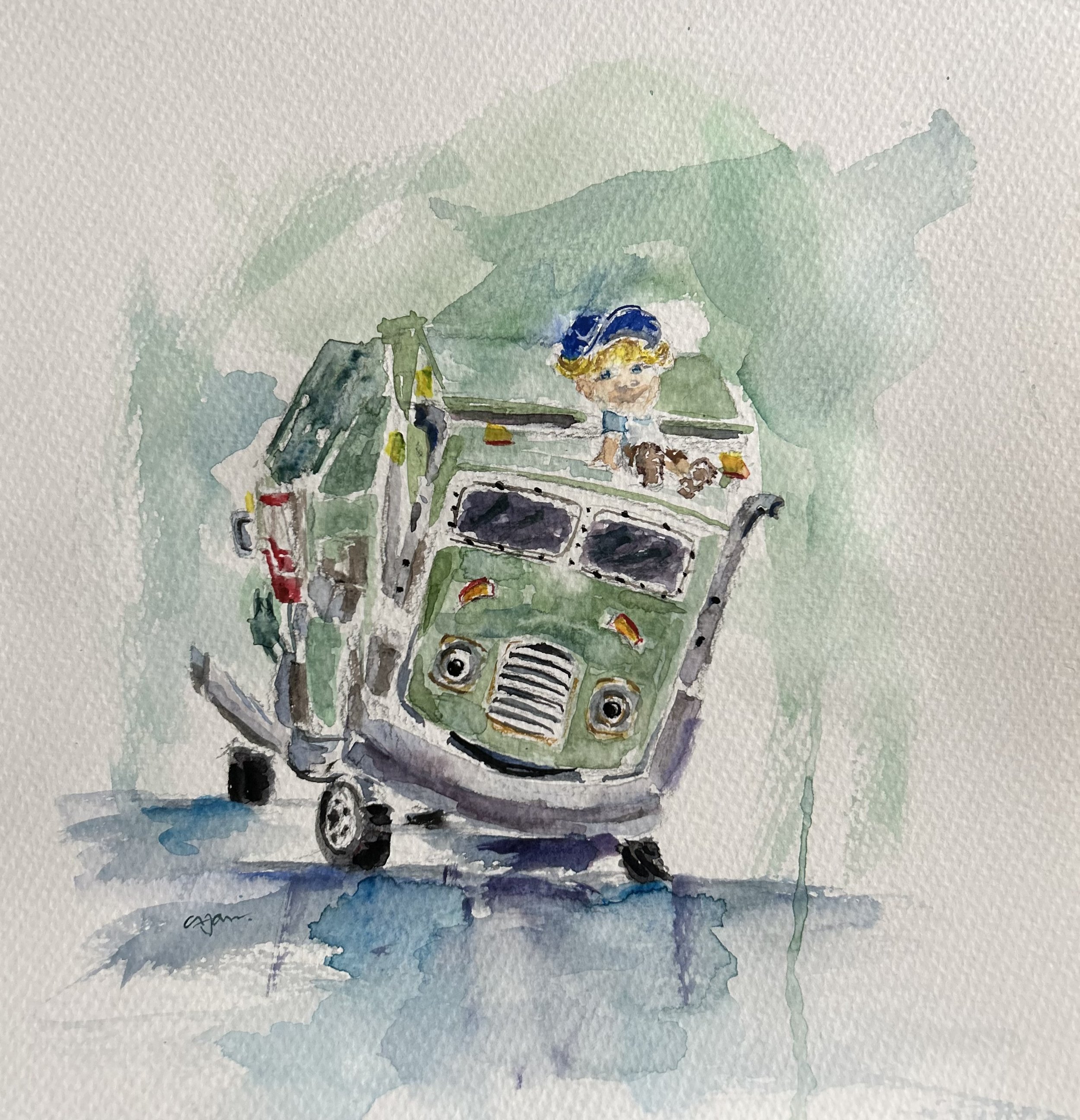 Custom Trash Truck birthday party invitation 