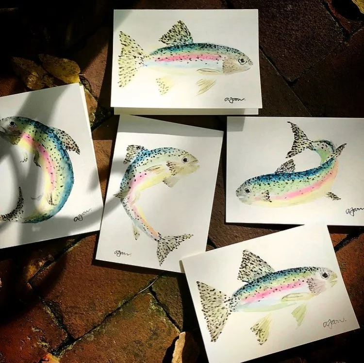 watercolor cards
rainbow trout