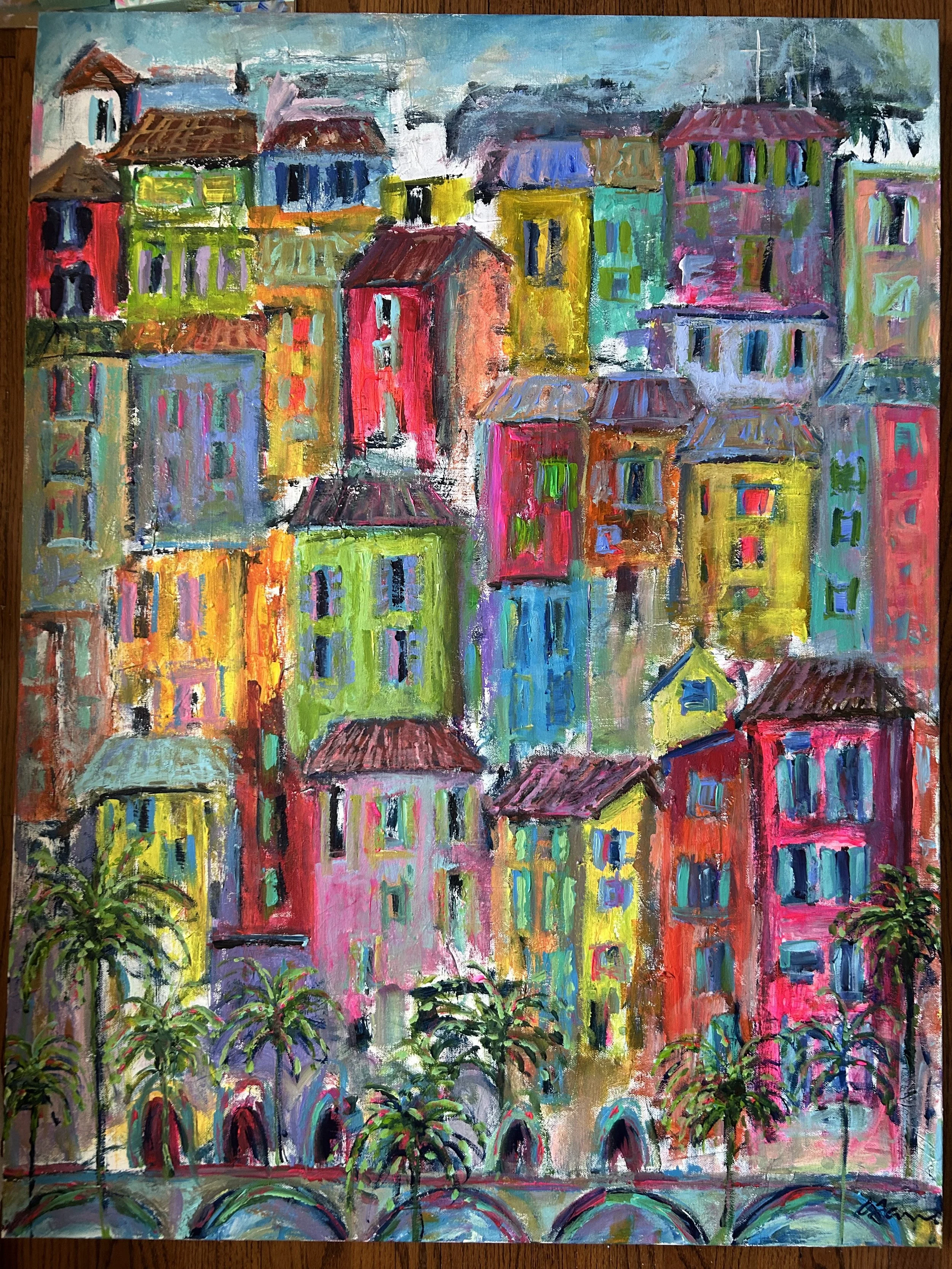 Menton, France 
acrylic on canvas
30 x 40