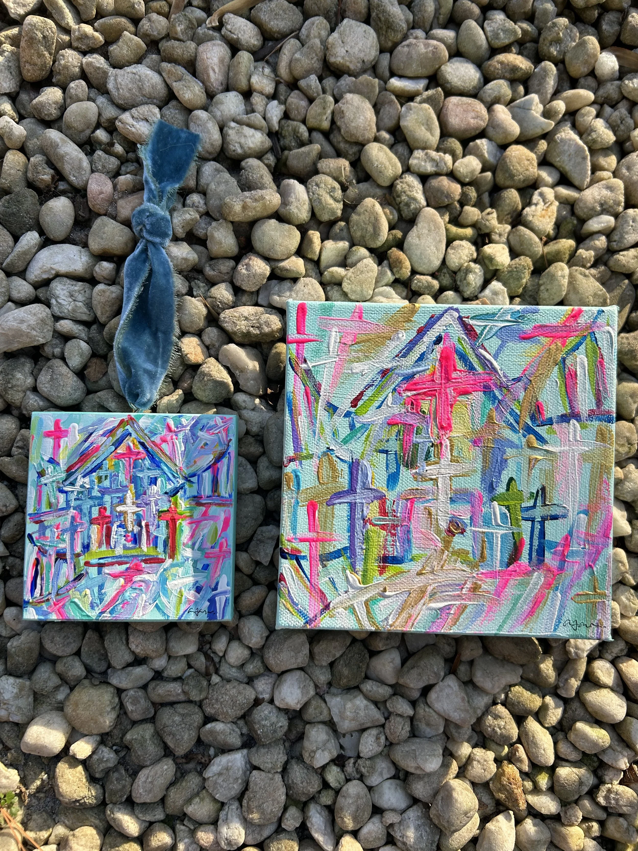 Ornament 4 x 4 
Canvas 6 x 6