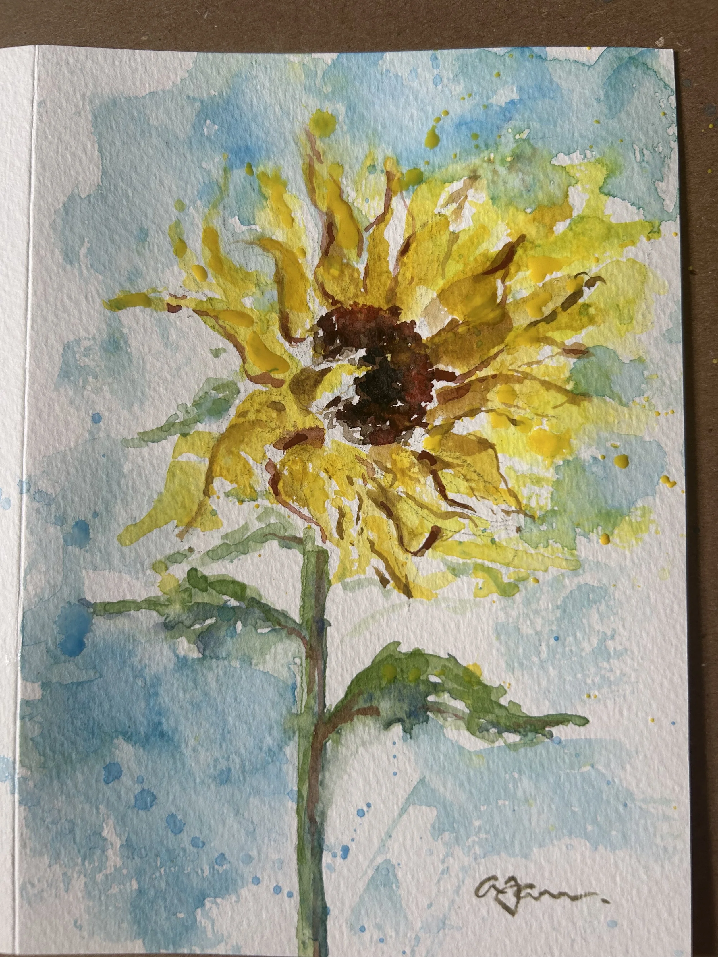 Sunflower card
watercolor
