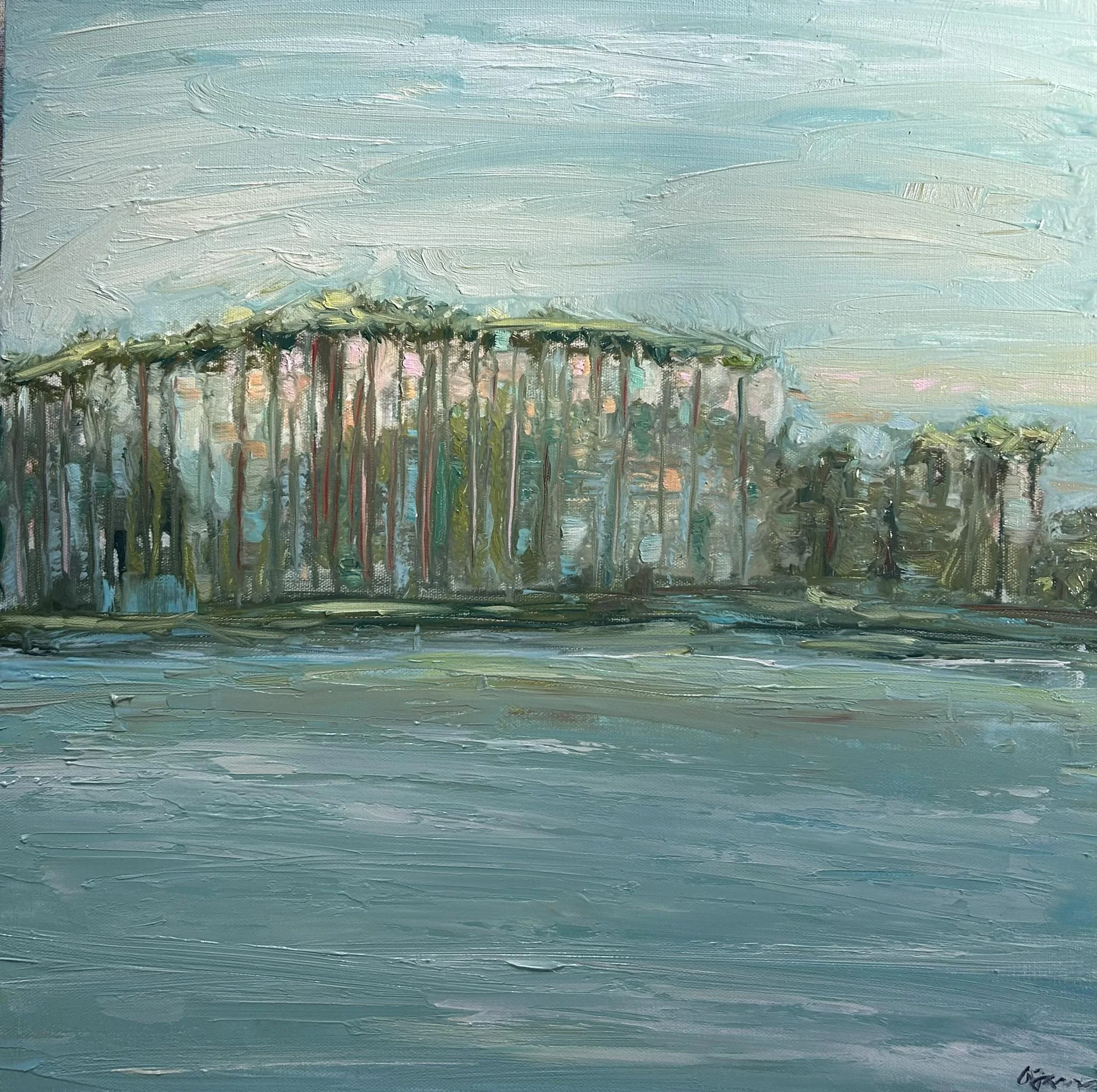 Pine trees at Western Lake, Grayton Beach FL
20 x 20
oil on canvas