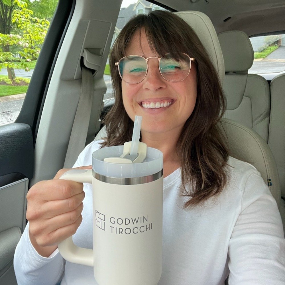 Michele is a &quot;Stanley cup girlie&quot; now, courtesy of our amazing clients at GodwinTirocchi! 🎉 Big shoutout to the team for this thoughtful gift featuring the logo we designed.

Last week, our team had the pleasure of sitting down with Godwin