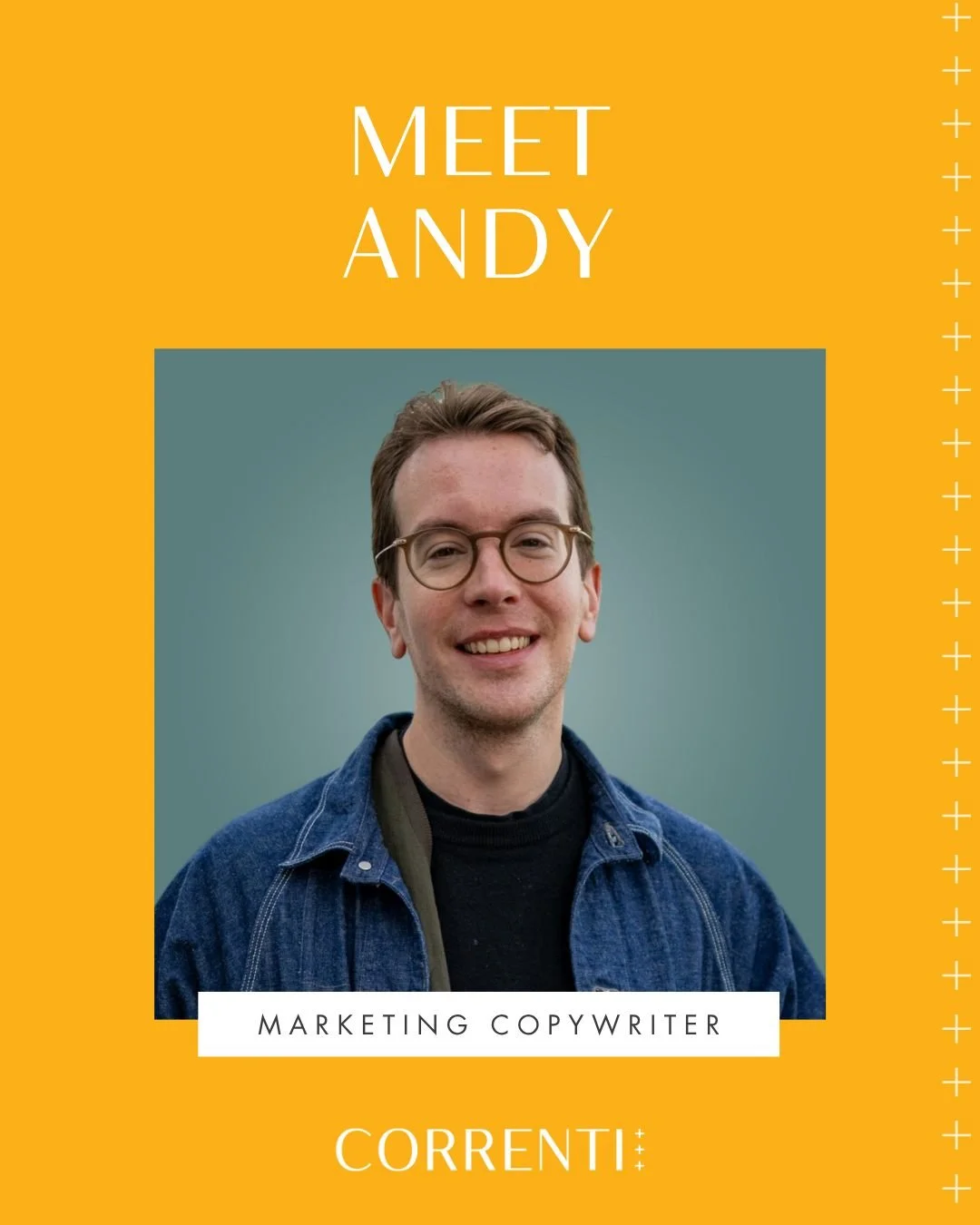 Plot twist: ChatGPT didn't get the job. We're thrilled to announce we hired an actual human being instead.

Meet Andy Sebela, Correnti Marketing&rsquo;s new Marketing Copywriter!

Andy brings 10+ years of experience helping brands find their voice an