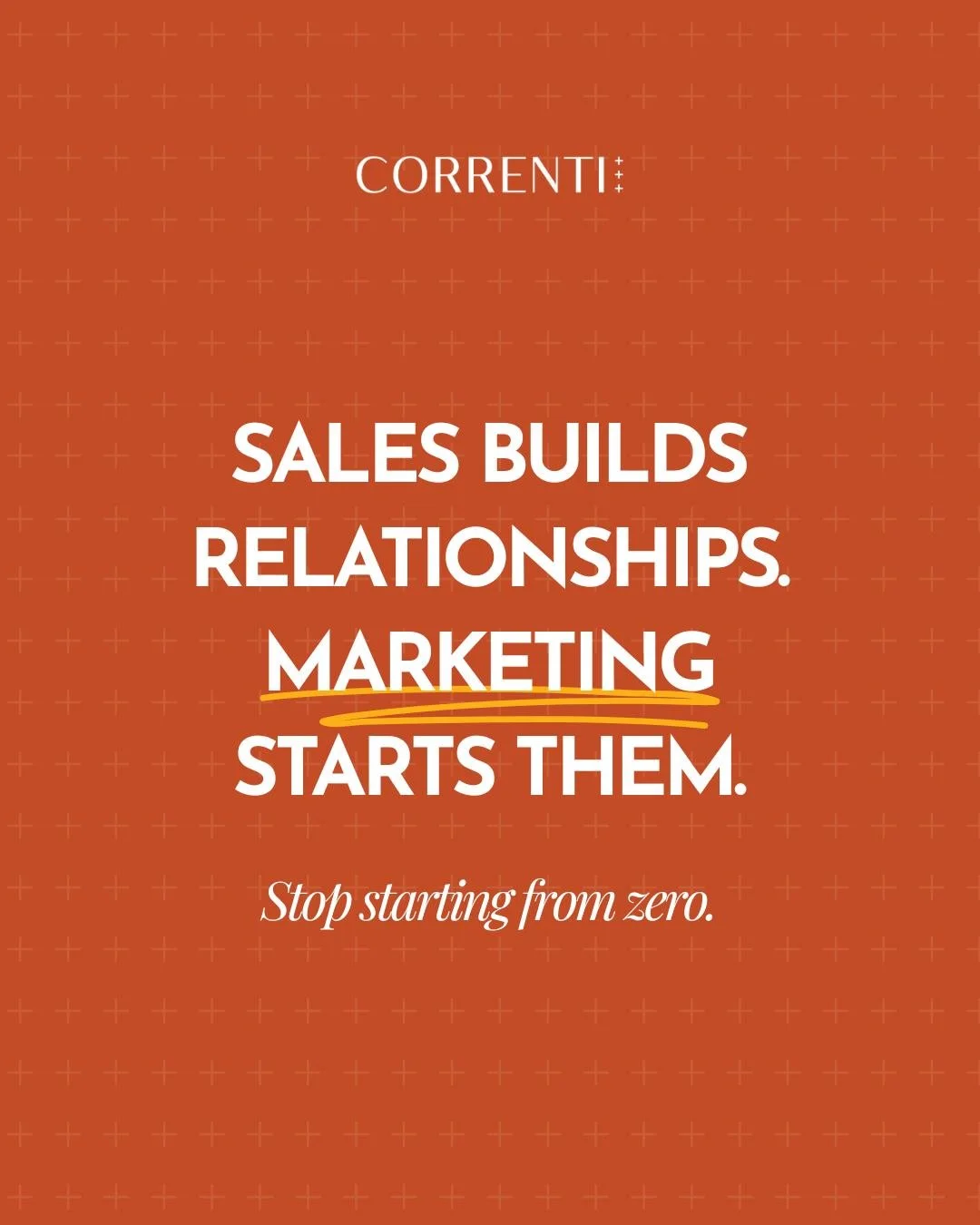 Marketing doesn't close deals. Sales do. 

But here's the part many B2B firms overlook&mdash;marketing is what makes those sales possible. 

Without it, your sales team has to start every conversation from scratch, building credibility, explaining wh