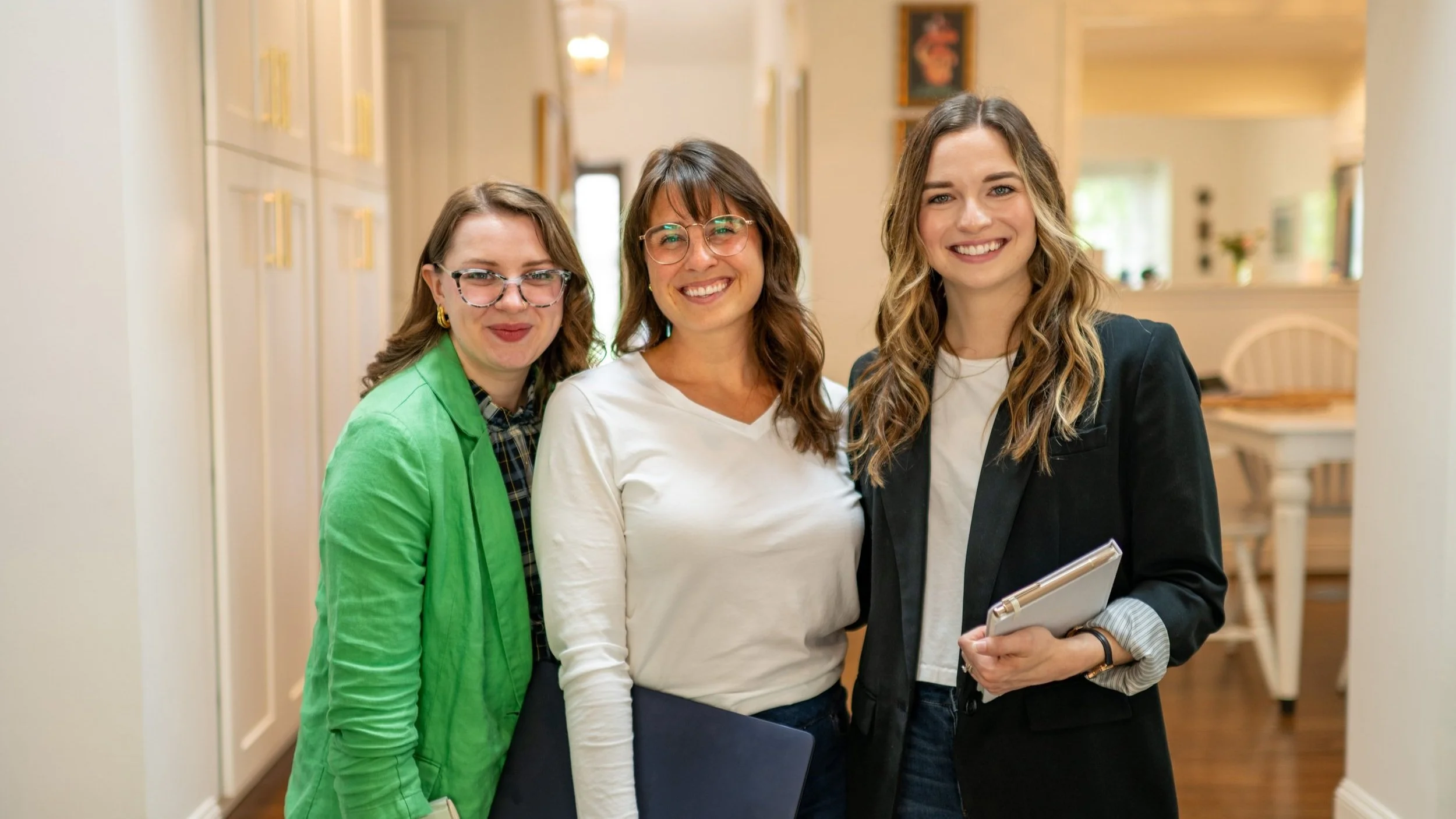 The Correnti team from left to right: Gabriella, Michele, and Alli