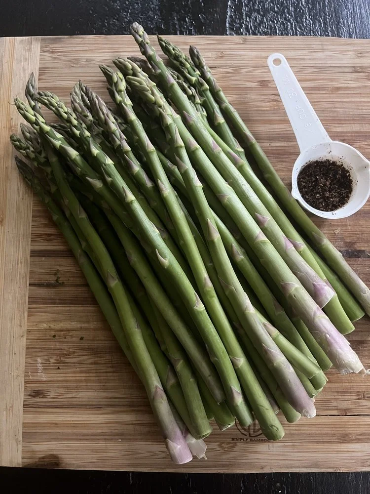 Roasted Asparagus with Sumac & Friends