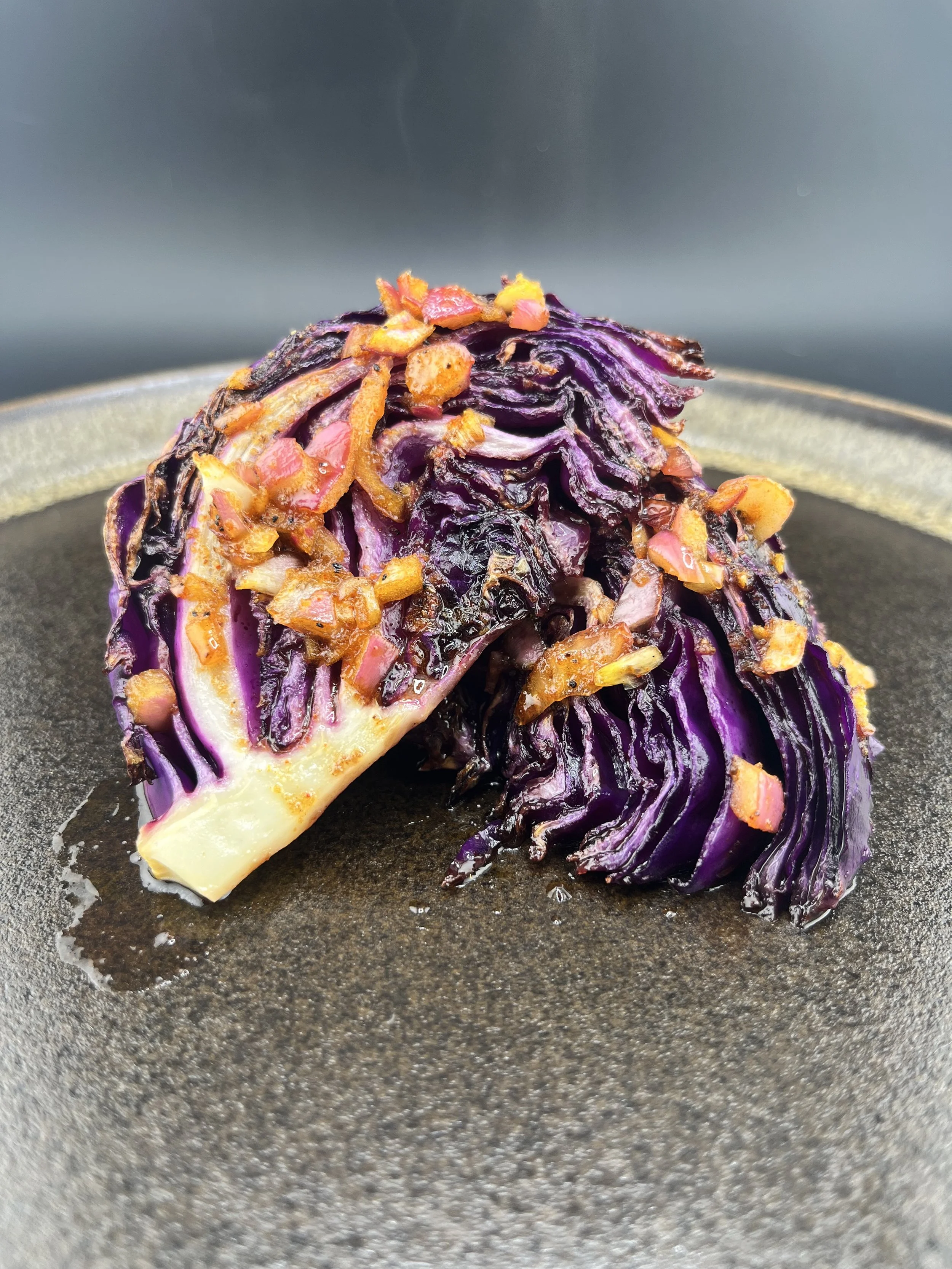 Roasted Honey-Glazed Red Cabbage Wedges