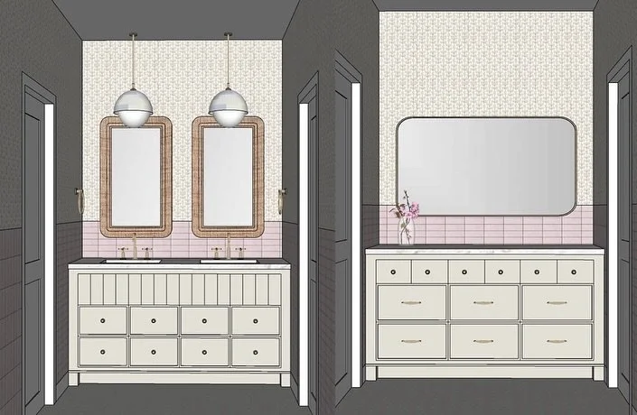 Starting 🔜  Primary Bathroom &amp; Girl&rsquo;s Bathroom ✨

#bathroomremodel #3drendering #SketchupPro #interiordesign