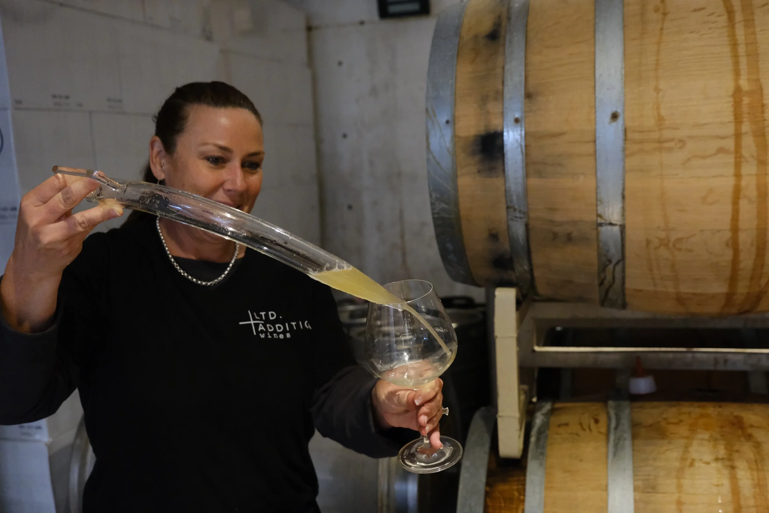 Barrel sampling with Master of Wine and winemaker Bree Stock

Photographed by Alice Achayo