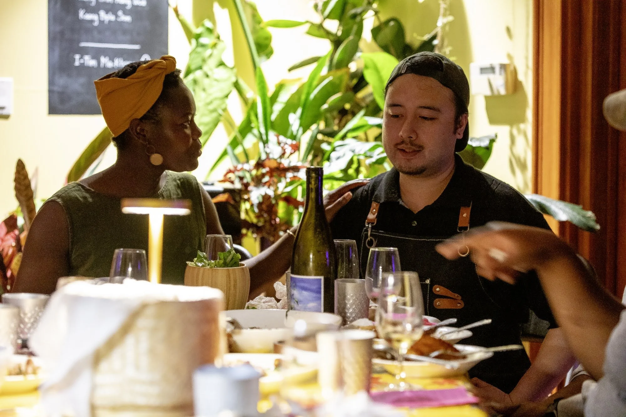 Alice + Pao at the dinner table