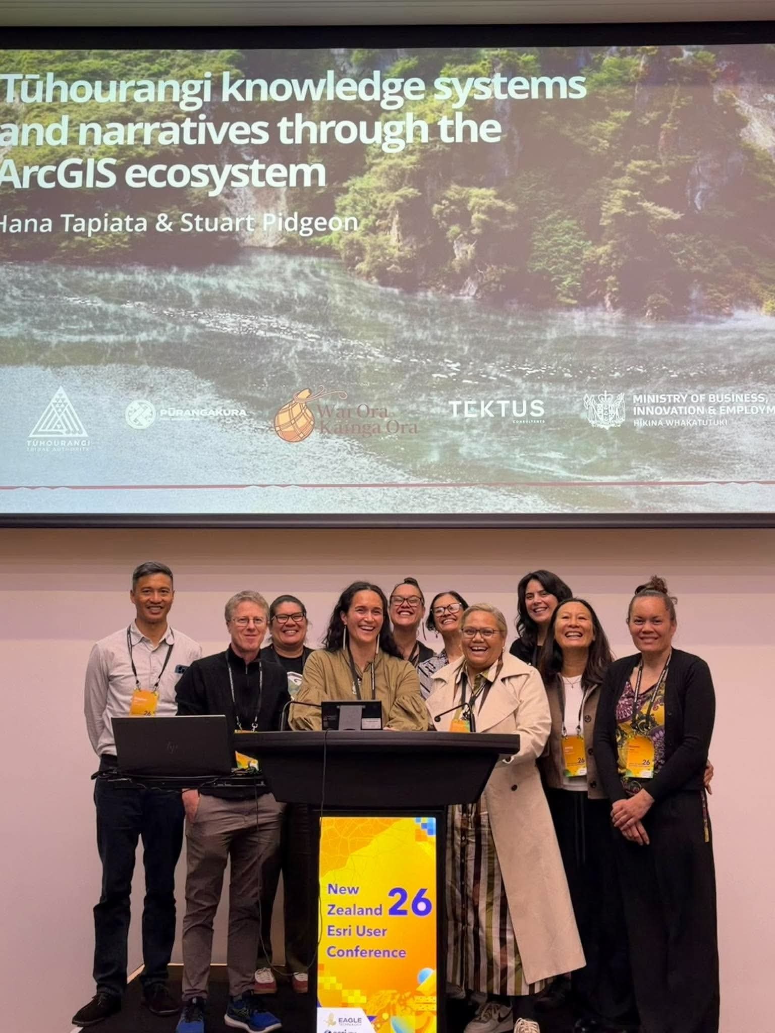 Tūhourangi presents at the National Esri User Conference 2026