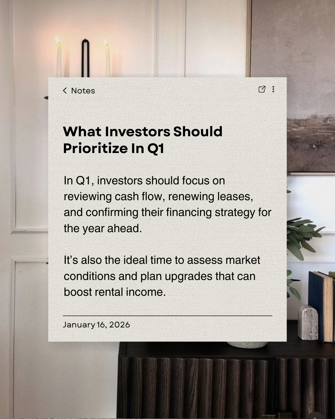 Q1 sets the tone for your entire investment year. Reviewing cash flow, renewing leases, and tightening your financing strategy now can position your portfolio for stronger returns all year long. #CanadianBroker #CanadianAgent #HomeLoan #Investment #F