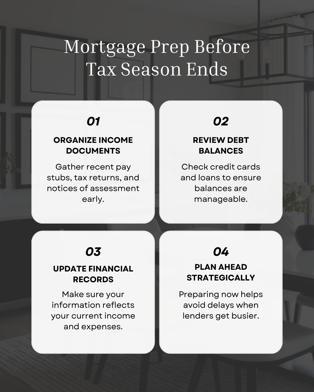 Tax season is a smart time to get mortgage-ready. Organizing documents and reviewing finances now can make approvals smoother and less stressful later. #CanadianMortgages #MortgageBrokersCA #HomeFinancingCanada #MortgageAdvice #FinancialFreedom #Firs