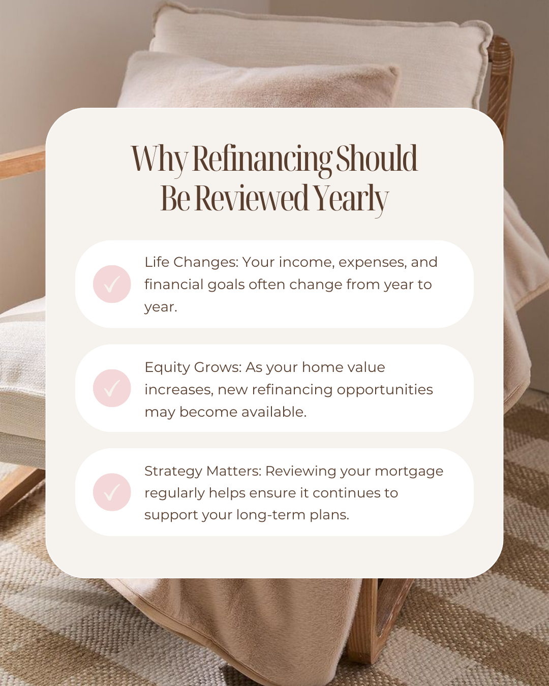 Your mortgage should evolve as your life and finances do. Reviewing refinancing options yearly helps you stay aligned with your goals, take advantage of growing equity, and avoid missing opportunities. #CanadianMortgages #MortgageBrokersCA #HomeFinan