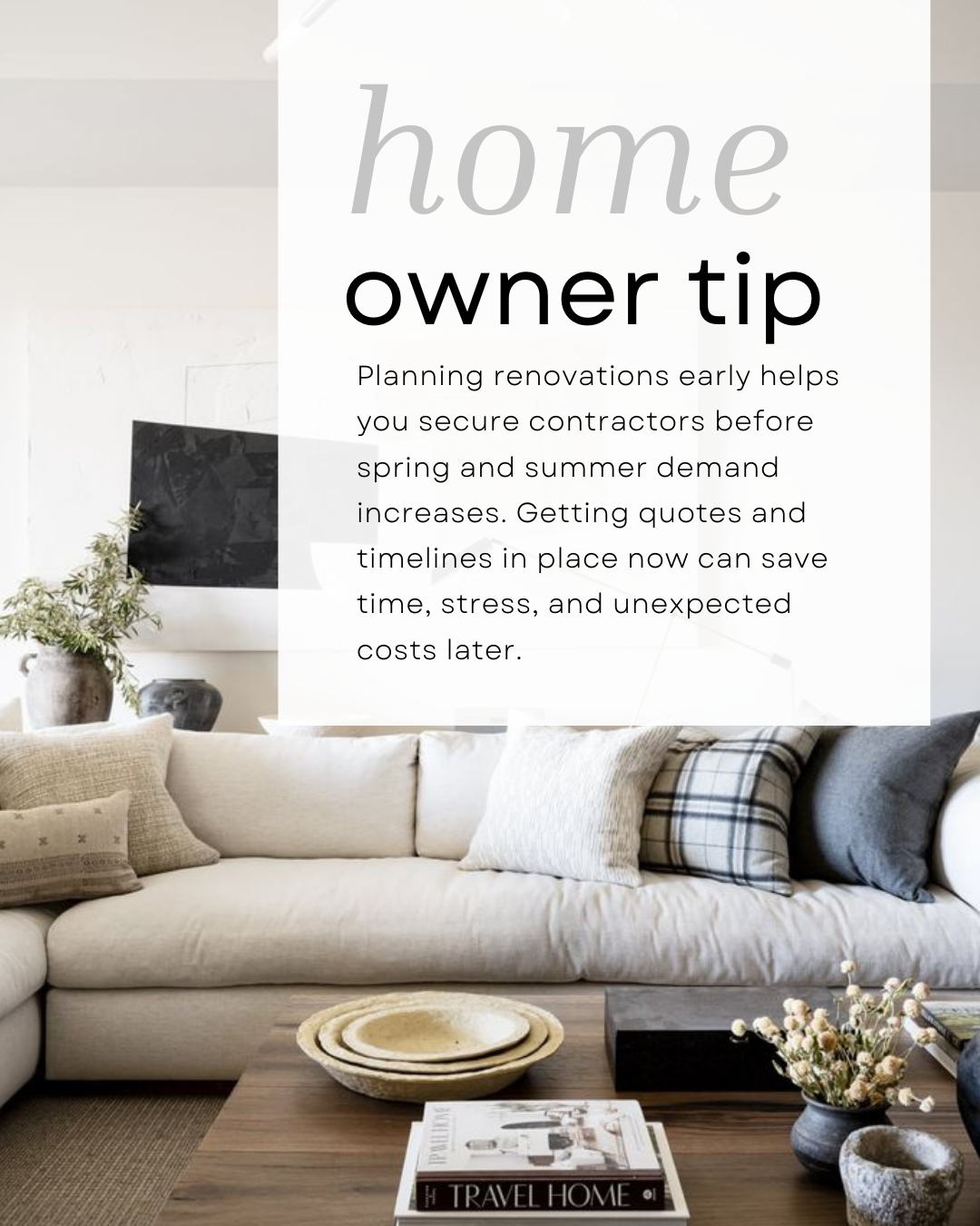 As the weather warms up, renovation demand rises quickly. Starting the planning process early helps homeowners stay ahead and move forward with projects more smoothly. #HomeBuyingTips #PropertyMarket #HousingMarket #HomeOwnership #FinancialPlanning #