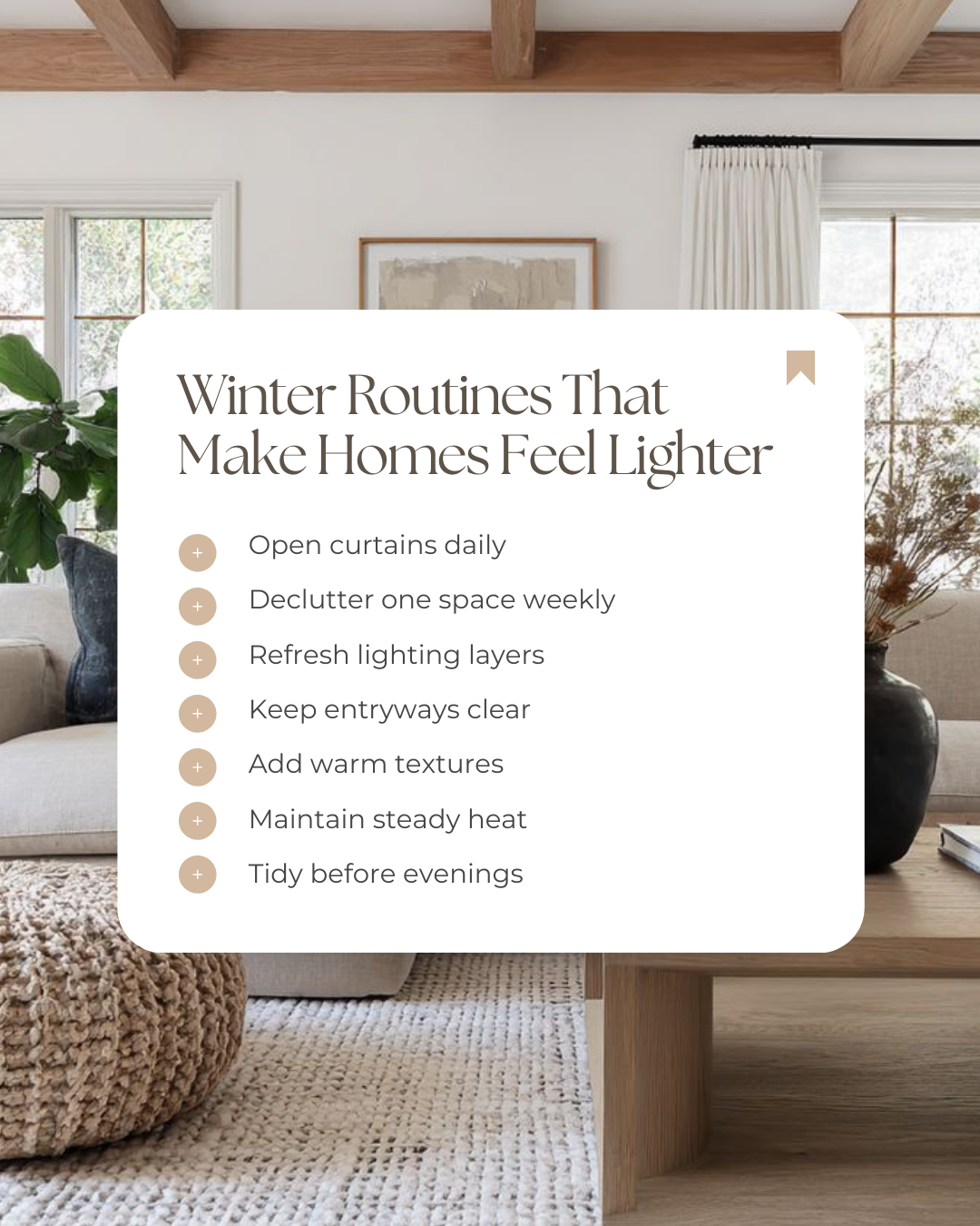 Small winter routines can completely change how your home feels during the colder months. A little light, warmth, and consistency goes a long way in making your space feel calm, balanced, and inviting.

#CanadianBroker #CanadianAgent #HomeLoan #Inves