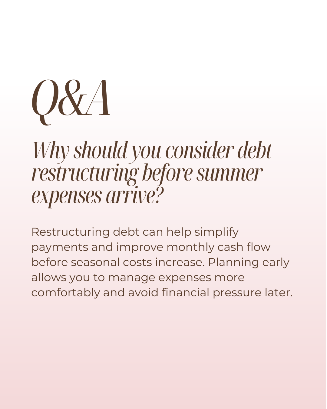 Summer often brings extra spending, from travel to home projects. Reviewing and restructuring debt early can help create more breathing room in your budget and keep your finances balanced. #HomeBuyingTips #PropertyMarket #HousingMarket #HomeOwnership