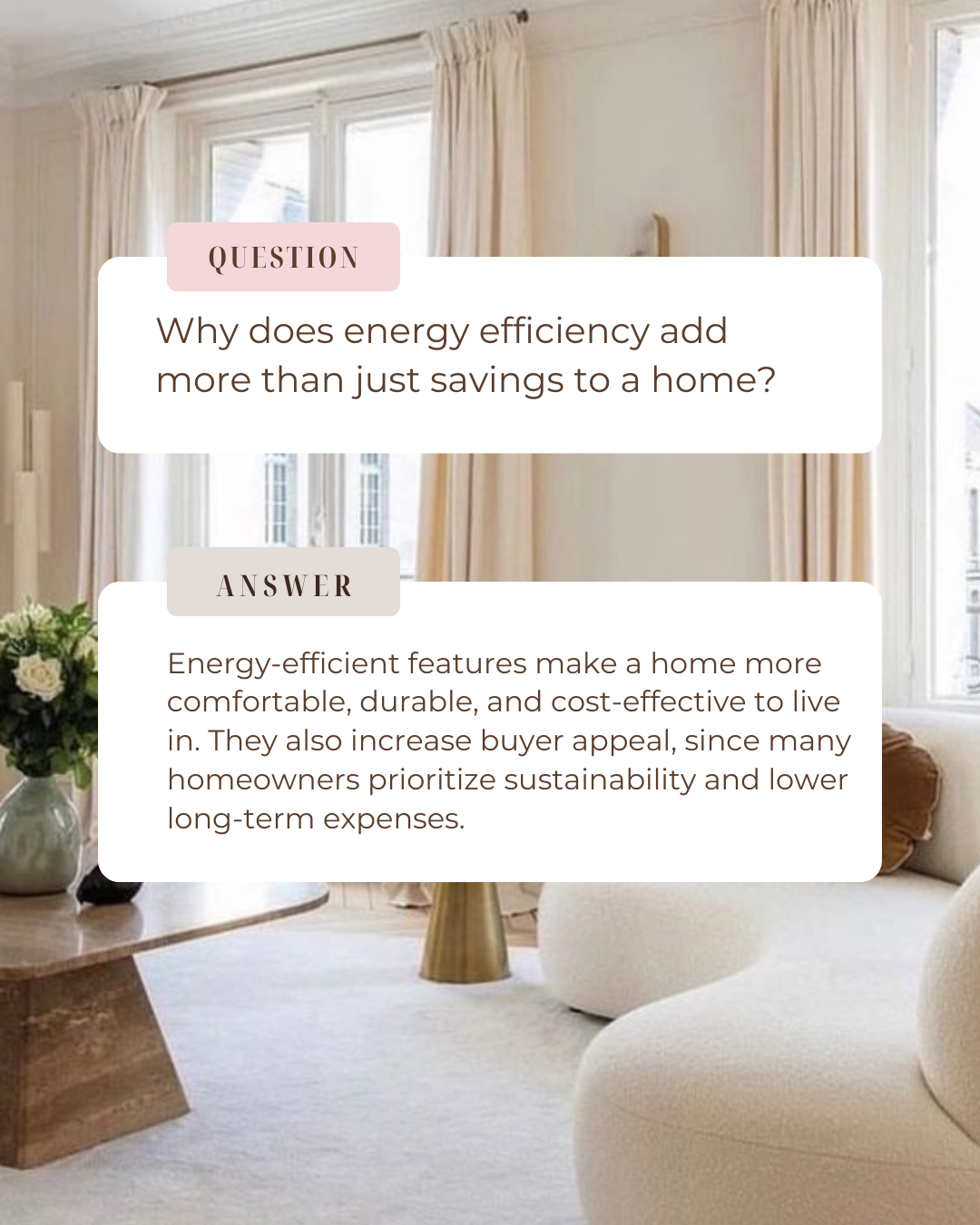 Energy efficiency does more than cut monthly bills—it makes your home more comfortable, sustainable, and attractive to today’s buyers. From upgraded windows to smart thermostats, these features add real value and long-lasting appeal. #Realtor #Canadi