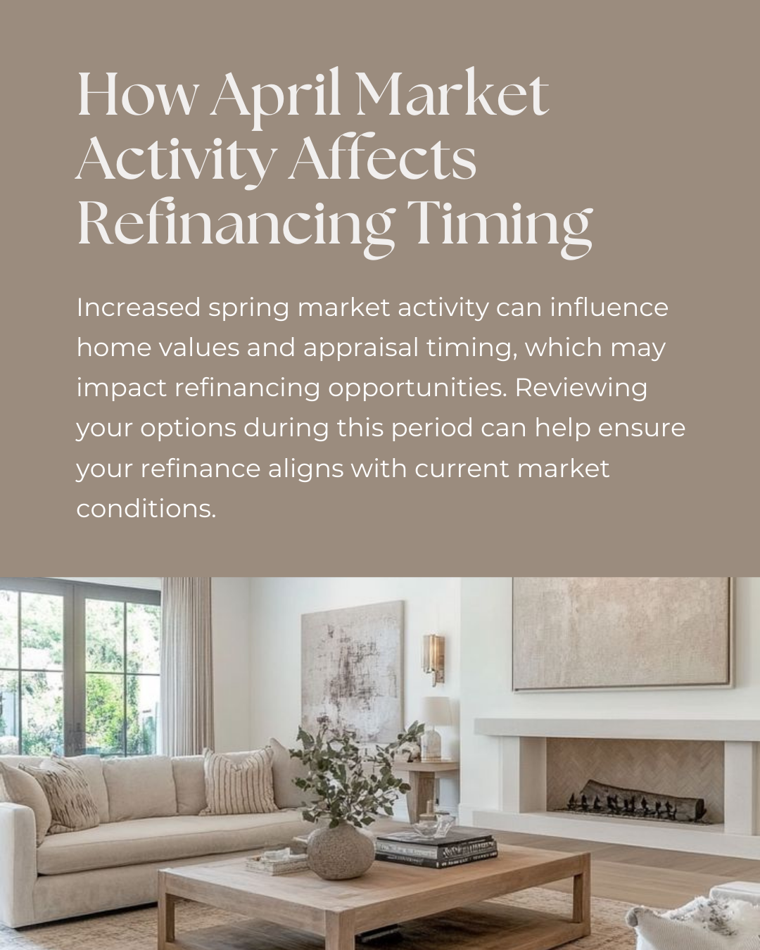 Spring markets often bring shifts in activity and home values. Checking in on refinancing options during April can help homeowners make timely and well-informed financial decisions.

#HomeBuyingTips #PropertyMarket #HousingMarket #HomeOwnership #Fina