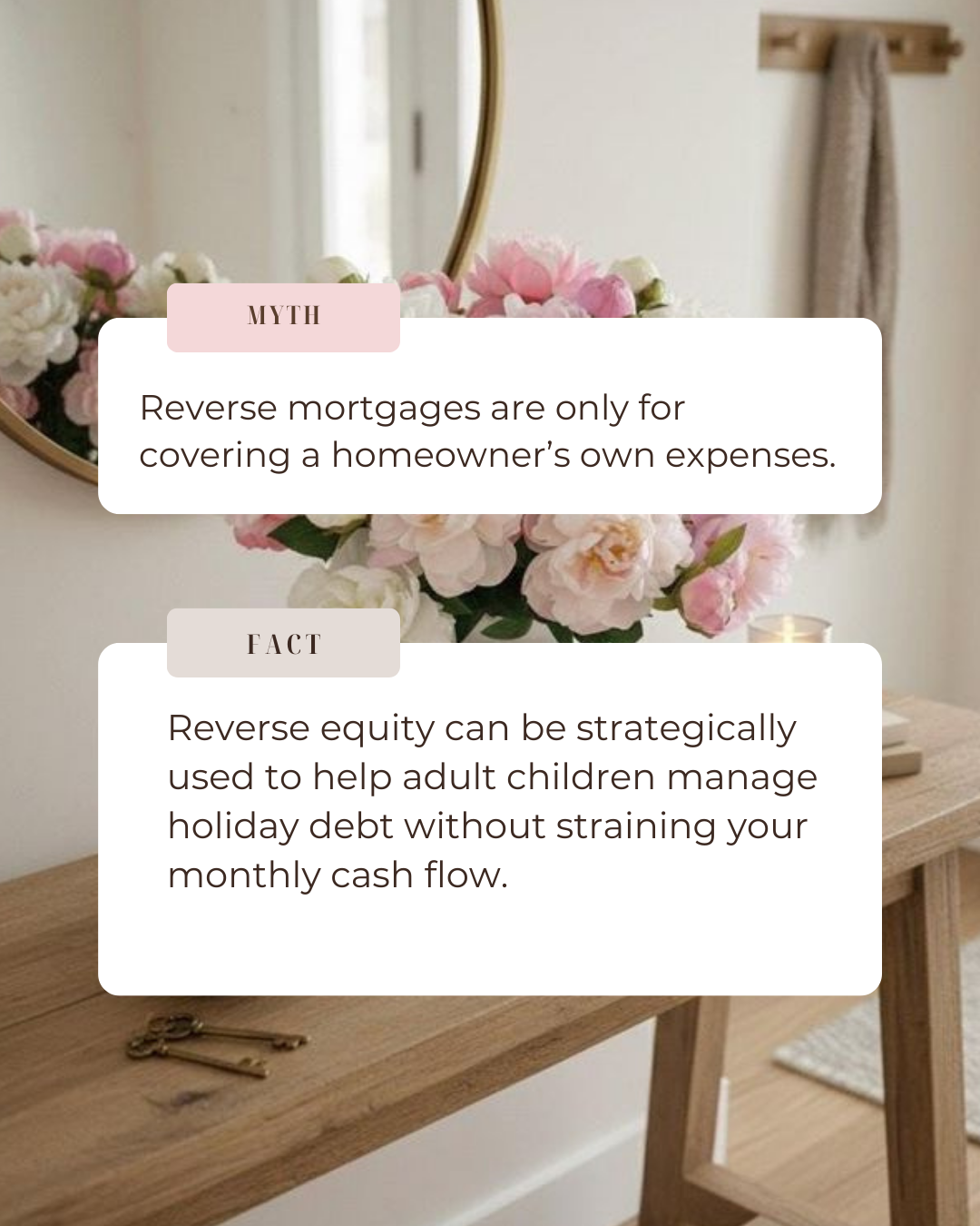 The holiday season can bring financial pressure for families—and reverse equity can offer support without adding monthly payments. If you’re considering helping your adult children get back on track, using your home’s equity wisely can create breathi