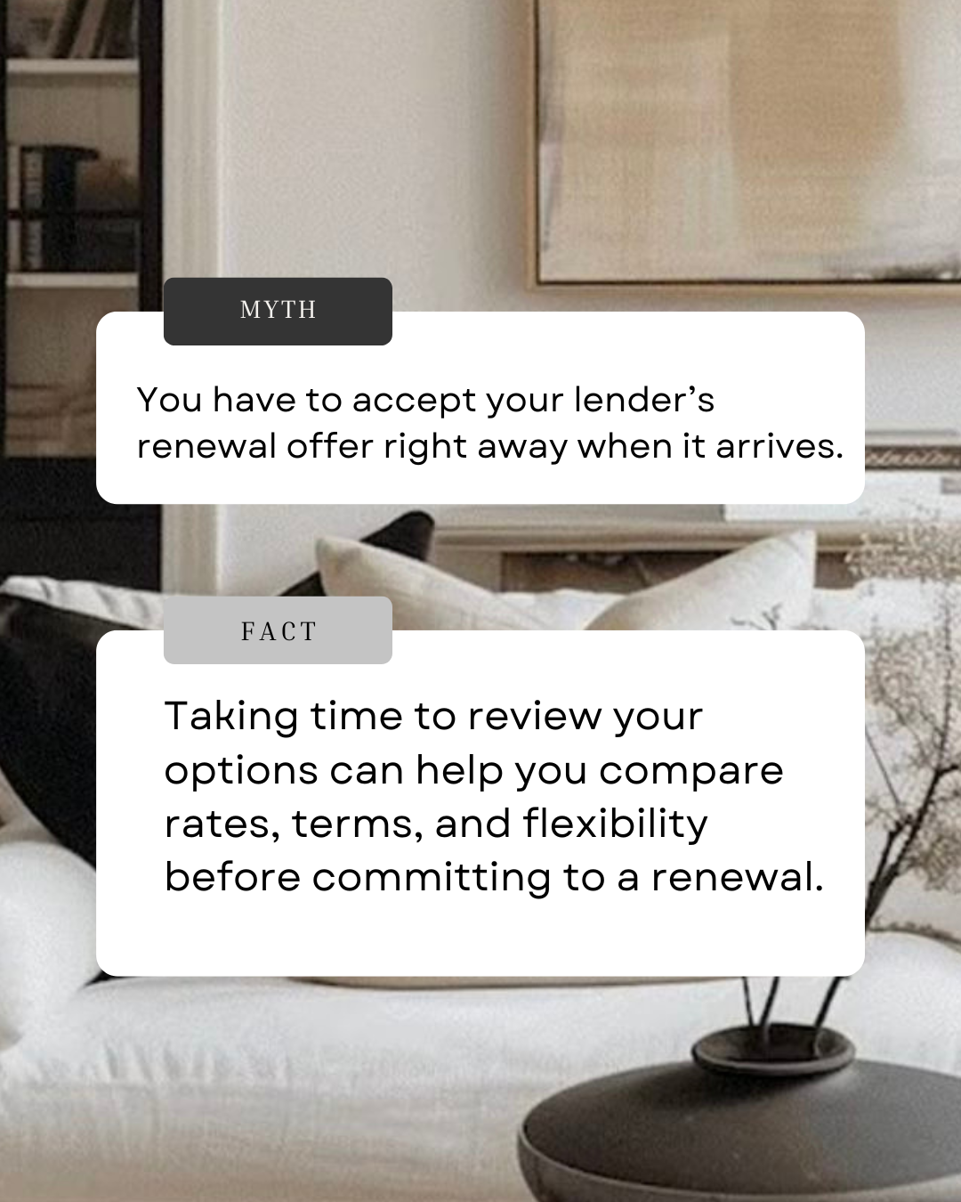 Busy markets can make mortgage decisions feel rushed, but renewal choices deserve careful review. Taking the time to explore your options can help ensure your next term truly supports your financial goals. #HomeBuyingTips #PropertyMarket #HousingMark