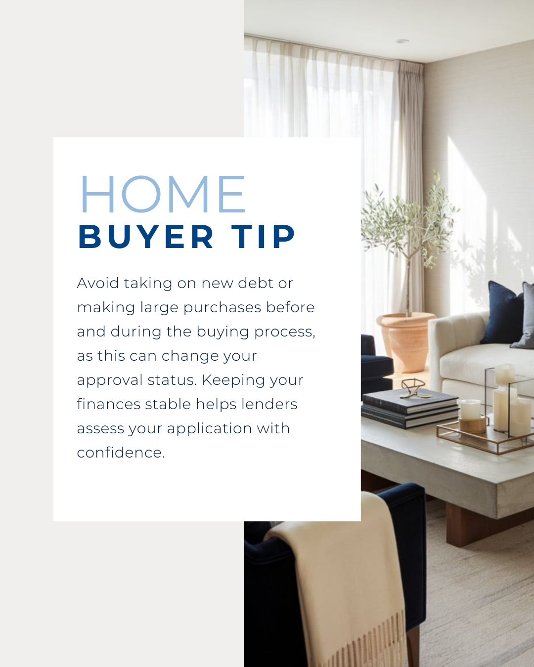 Small financial moves today can have a big impact on your approval later. Staying consistent and avoiding last-minute changes helps keep your buying plans on track when it matters most. #CanadianMortgages #MortgageBrokersCA #HomeFinancingCanada #Mort