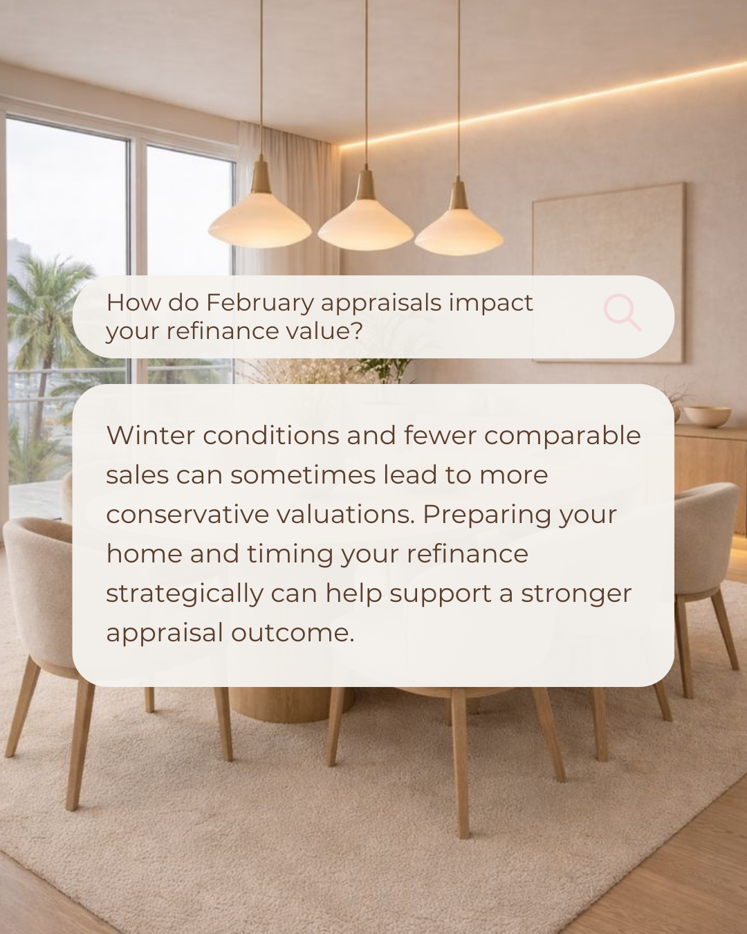 February appraisals can play a bigger role in your refinance than you might expect. With winter market conditions in mind, preparation and timing can make all the difference in the value you receive. #CanadianBroker #CanadianAgent #HomeLoan #Investme