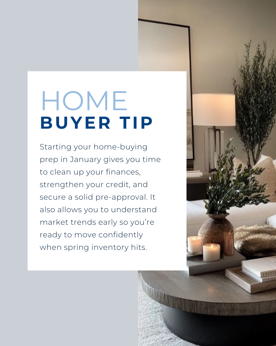 Spring buyers win when they start in January. Getting your finances organized and securing a strong pre-approval now puts you ahead of the competition long before the market picks up. #CanadianMortgages #MortgageBrokersCA #HomeFinancingCanada #Mortga