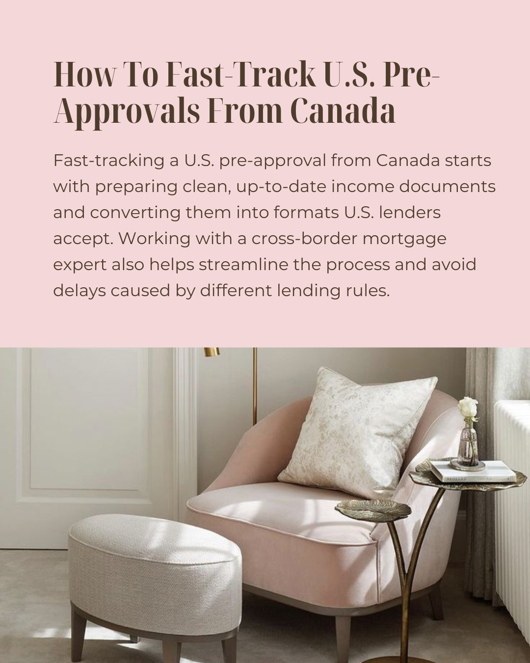 You can speed up your U.S. pre-approval by organizing your documents early and working with someone who understands cross-border lending. With the right strategy, buying in the U.S. from Canada becomes a smooth, stress-free process. #CanadianMortgage