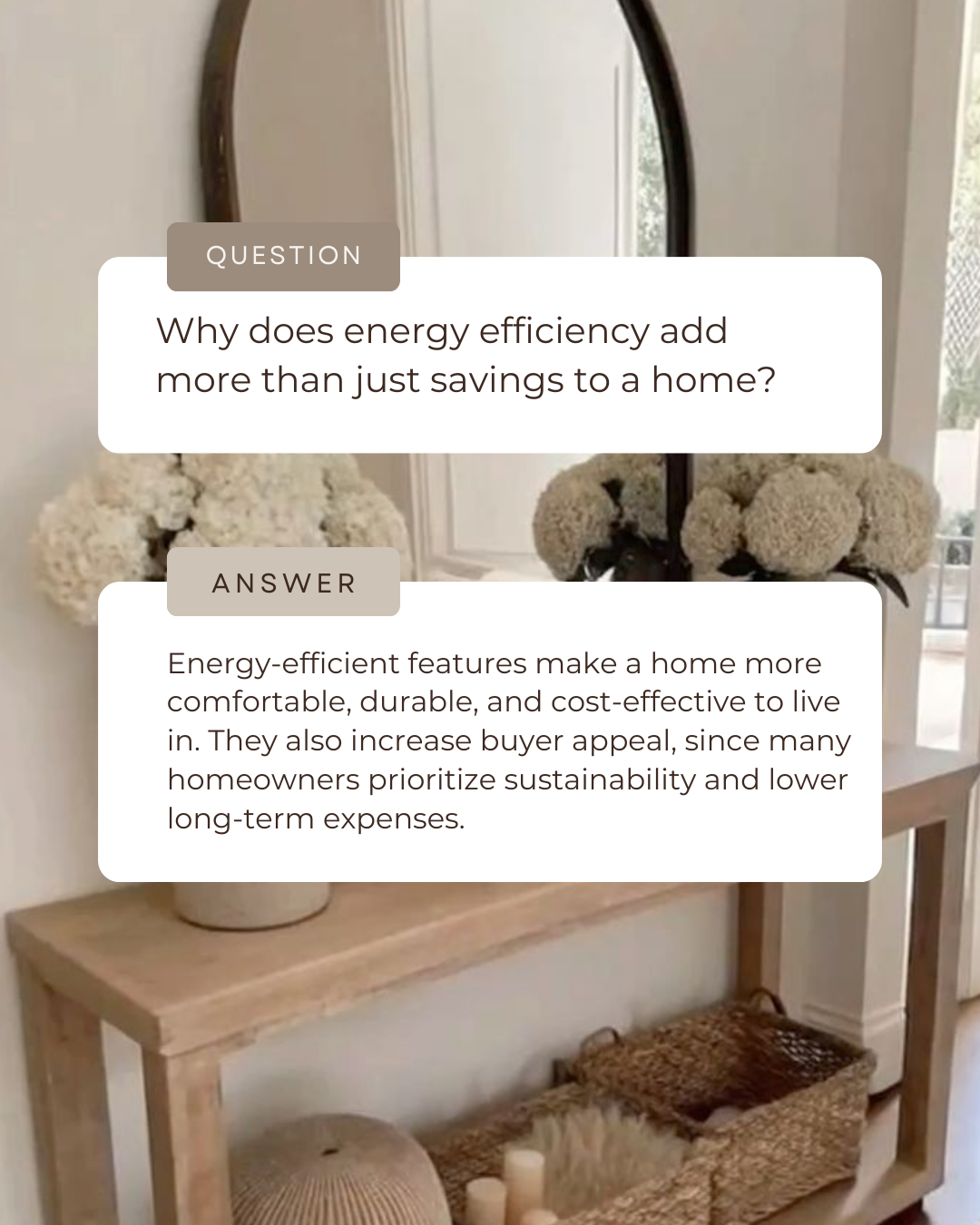 Energy efficiency does more than cut monthly bills—it makes your home more comfortable, sustainable, and attractive to today’s buyers. From upgraded windows to smart thermostats, these features add real value and long-lasting appeal. #CanadianBroker 