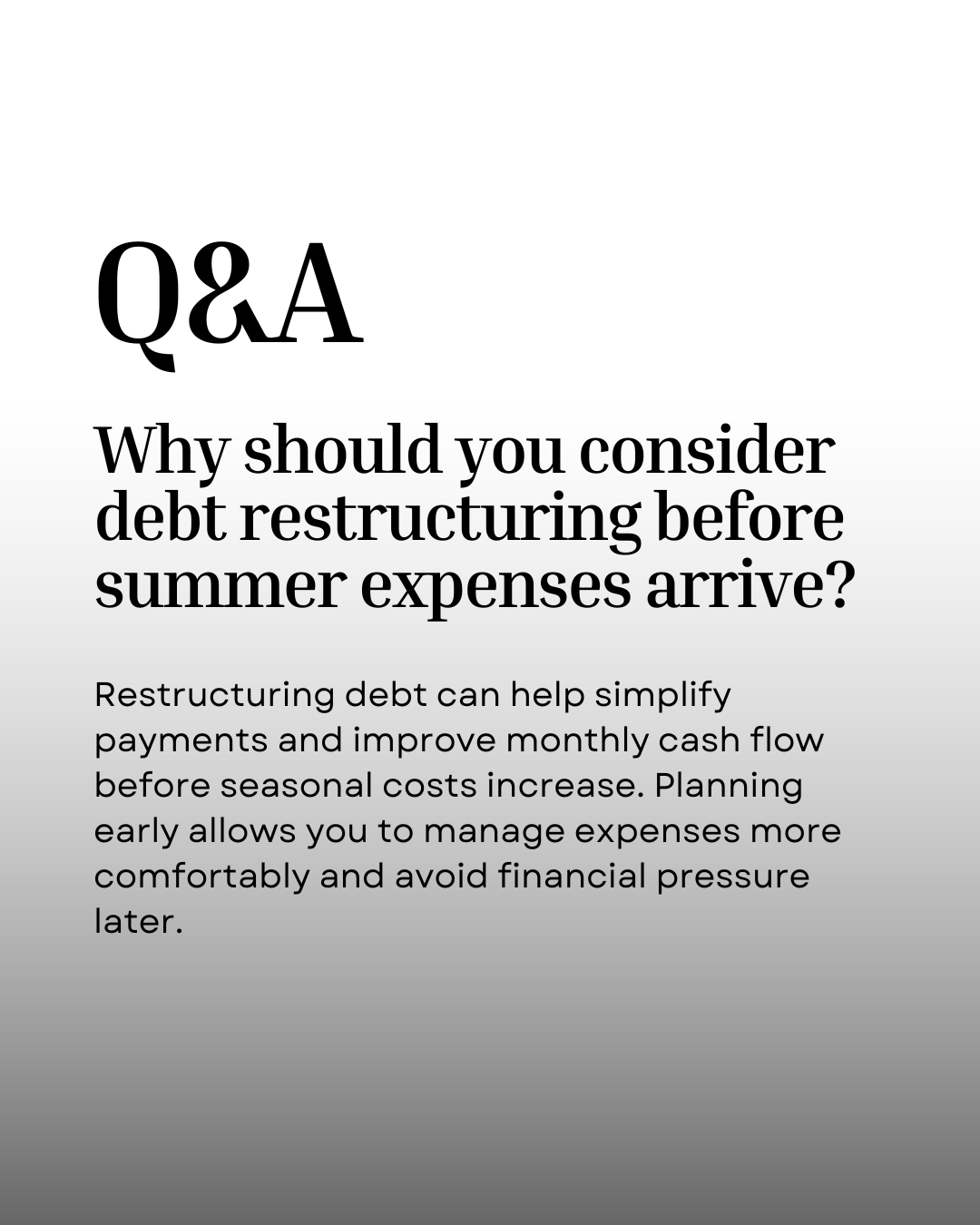 Summer often brings extra spending, from travel to home projects. Reviewing and restructuring debt early can help create more breathing room in your budget and keep your finances balanced. #HomeBuyingTips #PropertyMarket #HousingMarket #HomeOwnership