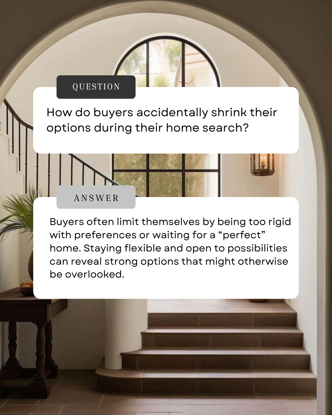 Sometimes the biggest barrier in a home search isn’t the market, it’s narrow expectations. Keeping an open mind can expand your options and lead to opportunities you didn’t initially consider. #Realtor #CanadianRealtor #Investment #DreamHome #MarketT