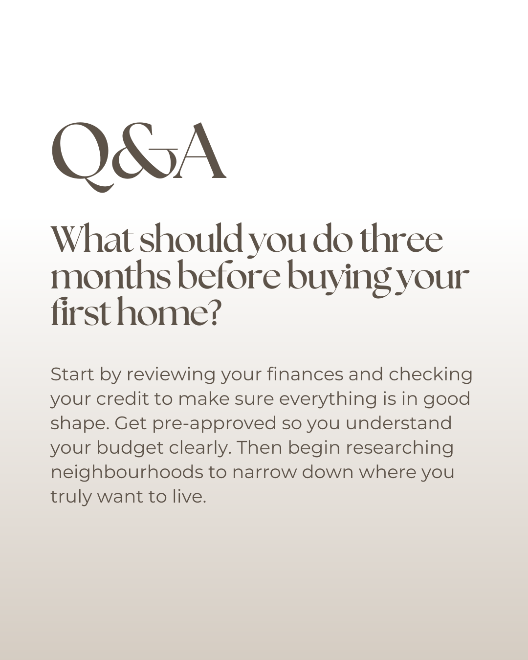 Three months before buying your first home is the perfect time to get organized. From reviewing your finances to securing pre-approval and exploring neighbourhoods, these early steps set the foundation for a confident and stress-free homebuying exper