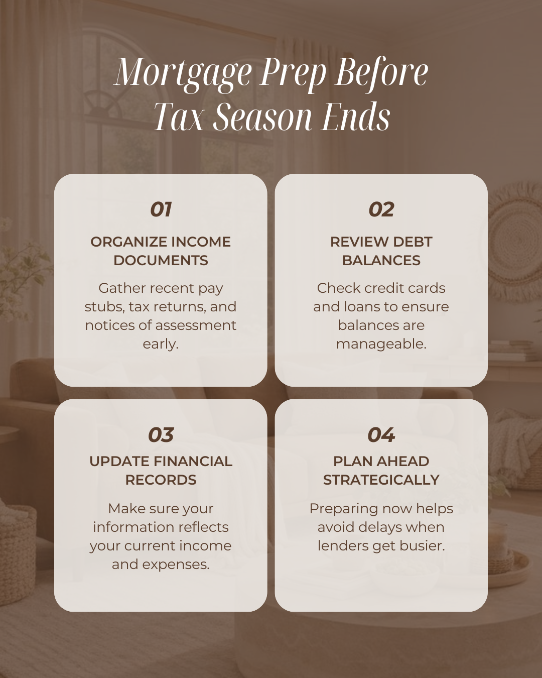 Tax season is a smart time to get mortgage-ready. Organizing documents and reviewing finances now can make approvals smoother and less stressful later. #CanadianMortgages #MortgageBrokersCA #HomeFinancingCanada #MortgageAdvice #FinancialFreedom #Firs