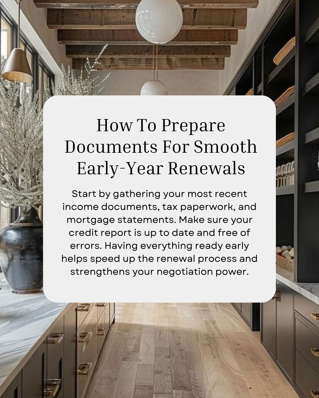 Renewals run smoother when your documents are organized early in the year. A little prep now can save time, reduce stress, and help you secure better terms. Let’s make your renewal as easy—and strategic—as possible. #CanadianMortgages #MortgageBroker