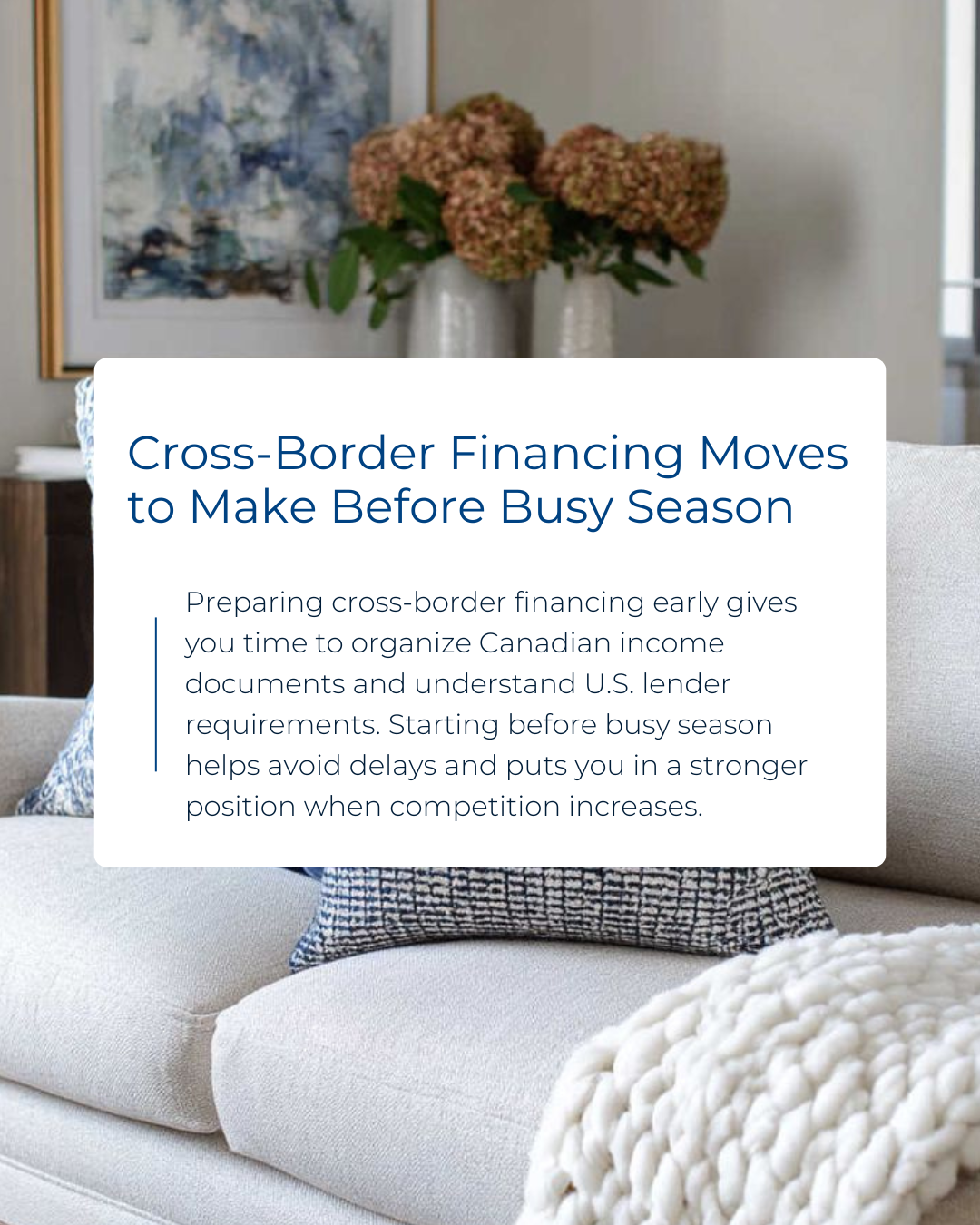 Cross-border purchases move smoother when the planning starts early. Laying the groundwork now helps you avoid last-minute stress and move confidently when the U.S. market heats up. #CanadianBroker #CanadianAgent #HomeLoan #Investment #Finance #Mortg