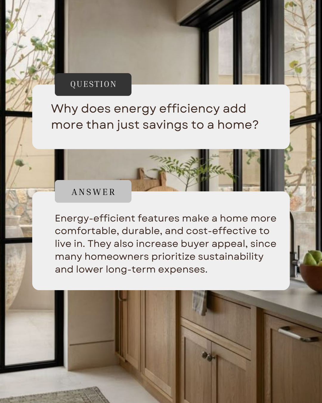 Energy efficiency does more than cut monthly bills—it makes your home more comfortable, sustainable, and attractive to today’s buyers. From upgraded windows to smart thermostats, these features add real value and long-lasting appeal. #CanadianBroker 