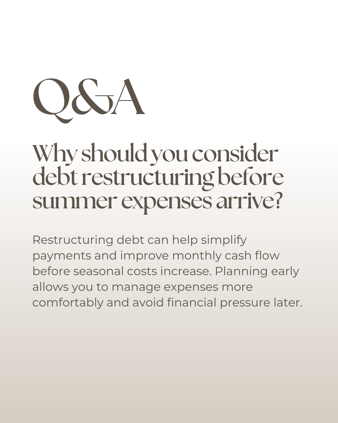 Summer often brings extra spending, from travel to home projects. Reviewing and restructuring debt early can help create more breathing room in your budget and keep your finances balanced.

#HomeBuyingTips #PropertyMarket #HousingMarket #HomeOwnershi