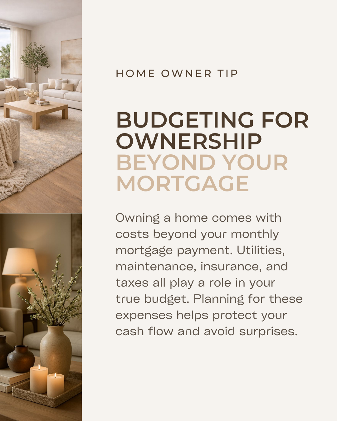 Your mortgage is just one part of the homeownership picture. Budgeting for the full cost of owning helps keep your finances balanced and stress-free. Smart planning now makes long-term ownership easier.

#CanadianBroker #CanadianAgent #HomeLoan #Inve