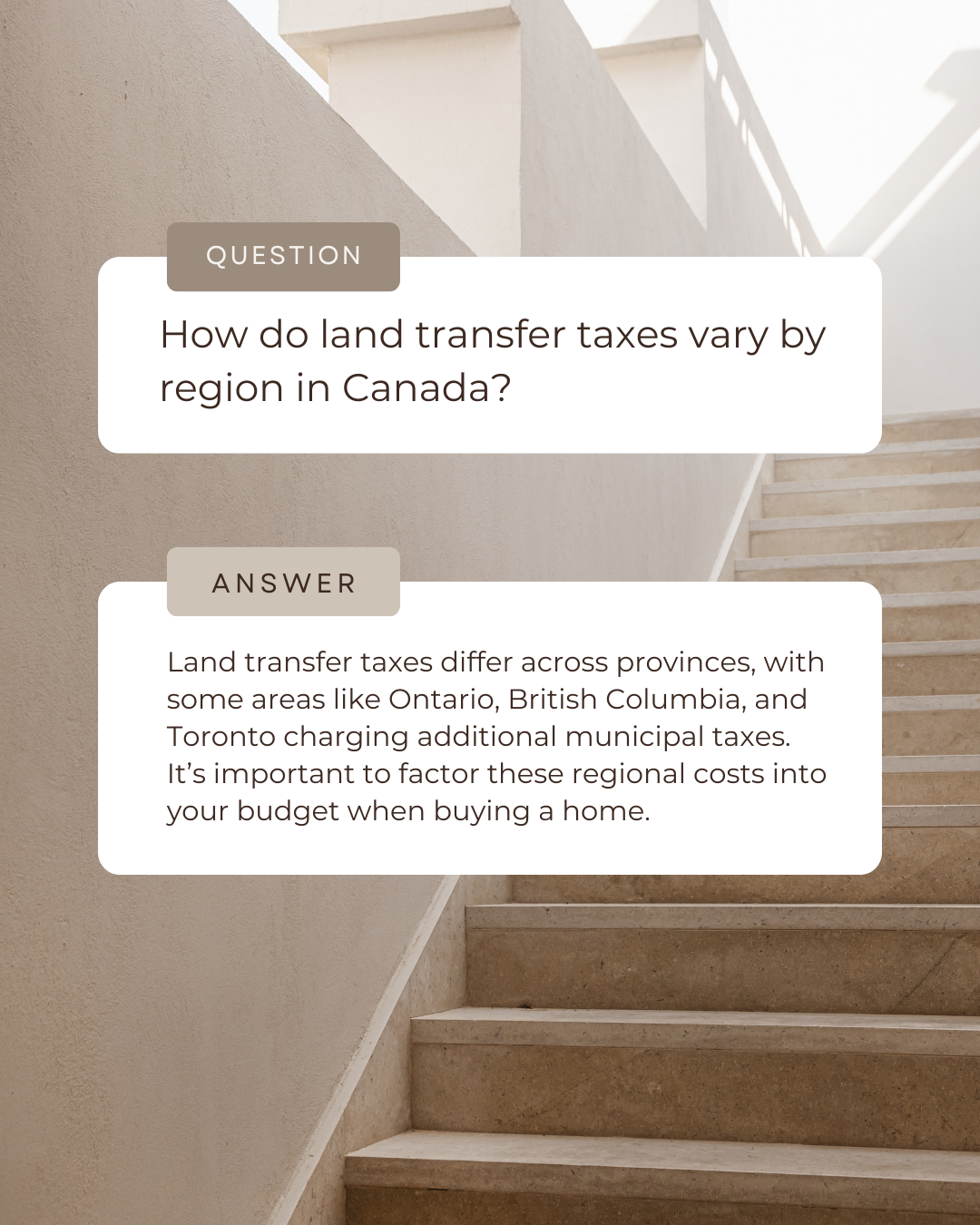 Land transfer taxes can vary significantly depending on where you buy in Canada. Knowing the differences helps you plan your budget and avoid surprises at closing. I’m here to guide you through the details so you can make informed decisions!
#Realtor