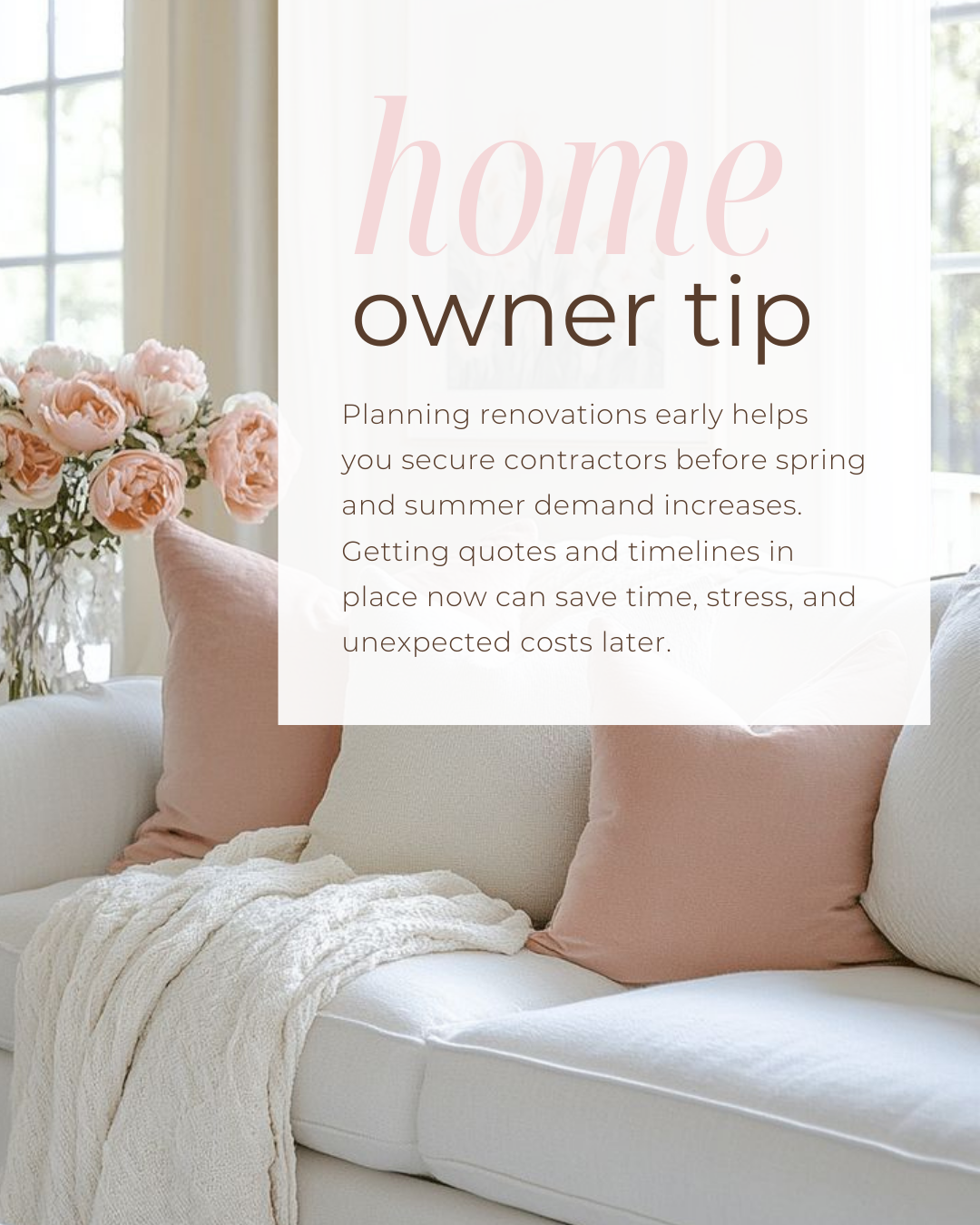 As the weather warms up, renovation demand rises quickly. Starting the planning process early helps homeowners stay ahead and move forward with projects more smoothly. #HomeBuyingTips #PropertyMarket #HousingMarket #HomeOwnership #FinancialPlanning #