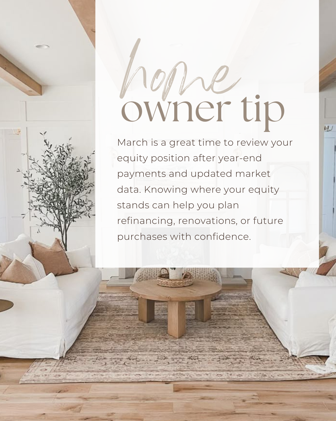 March is the perfect time to check in on your home equity and see how it fits into your bigger financial picture. A quick review now can uncover opportunities to plan smarter for the months ahead.

#CanadianBroker #CanadianAgent #HomeLoan #Investment