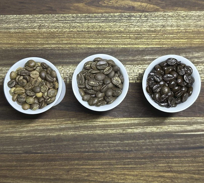 Bean darkness with roast levels