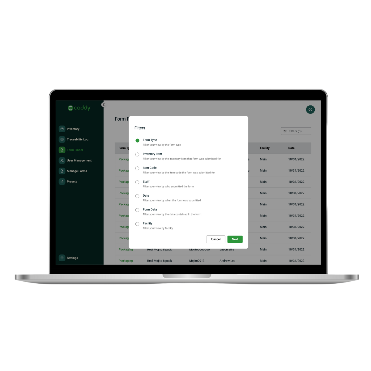 Caddy Inventory Computer Caddy | Modern Inventory Management & Traceability Software for SMB ...