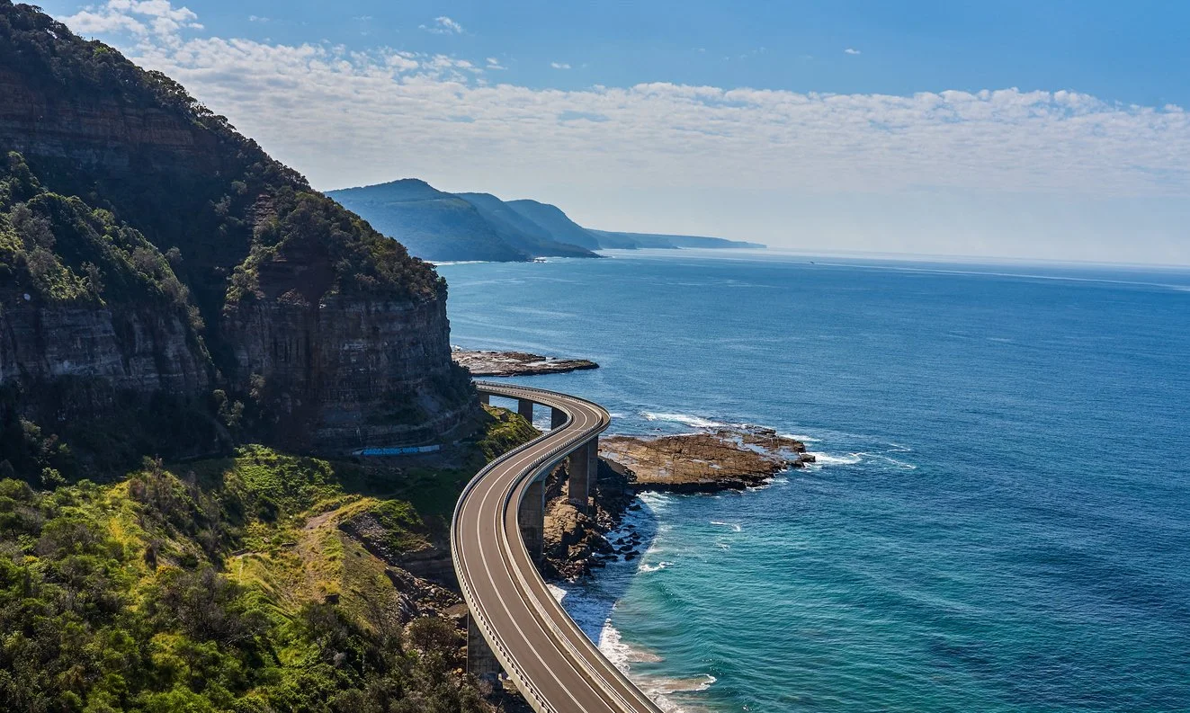 Coastal highway near Wollongong