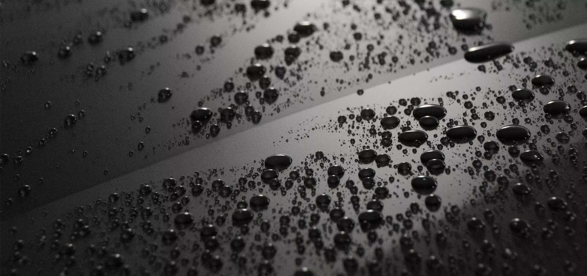 Ecommerce photography showing the water repellent effect of a ceramic coating for matte car paint made by Dr. Beasley's.